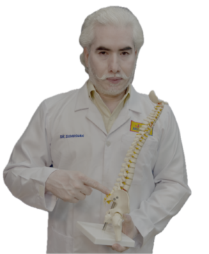 Dr Sudarshan treating a back pain Patient